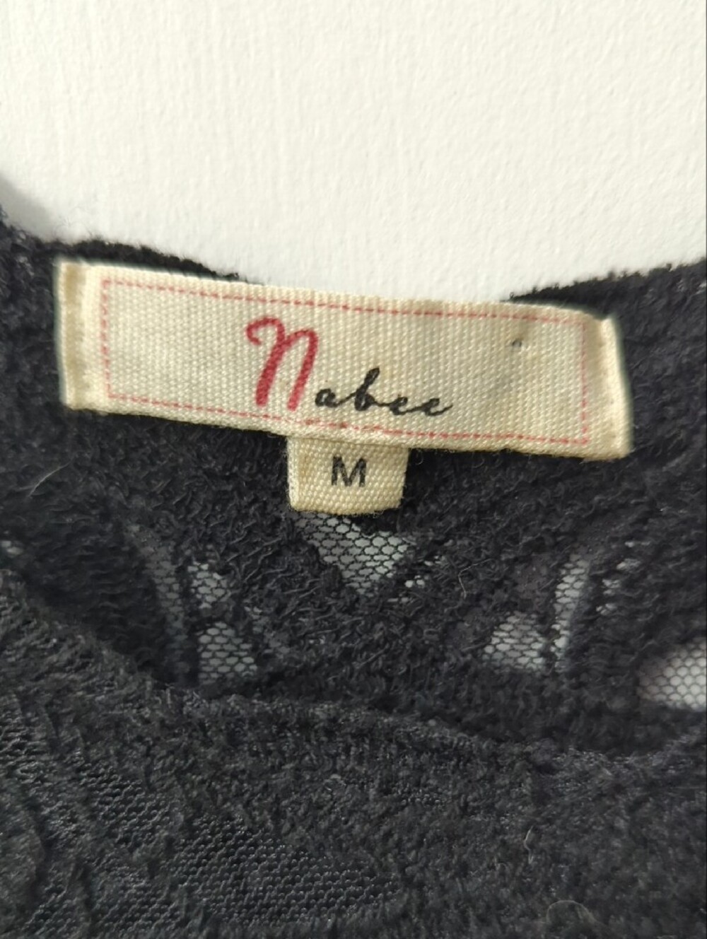 Nabee Black Lace Sleeveless Women's Top - Picture 2 of 5